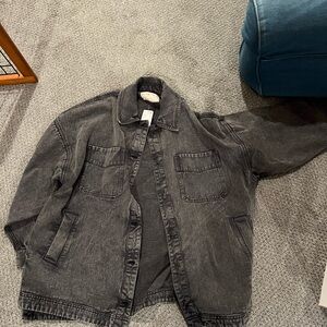 Free people oversized small denim barn jacket